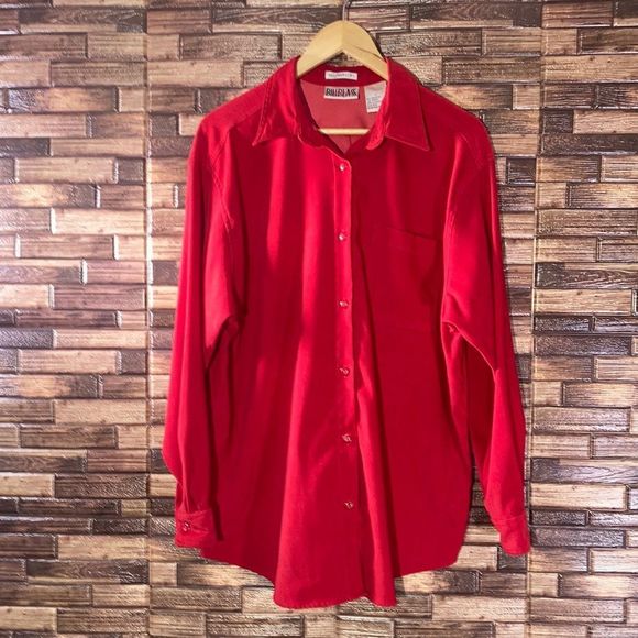 Bundle of 2 Vintage Bill Blass Womens Longsleeve Button Ups Large - Picture 2 of 10